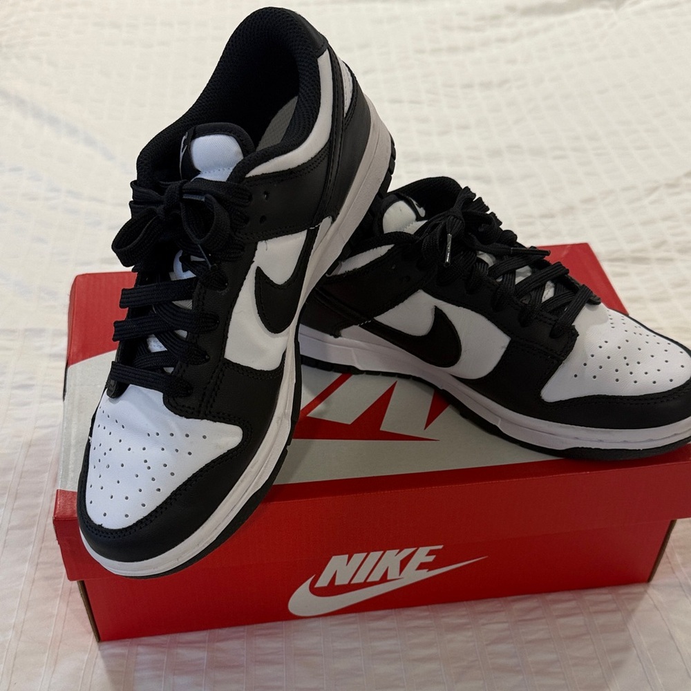 Nike Women Pandas Black and White Low-Top Sneakers Dunk Low